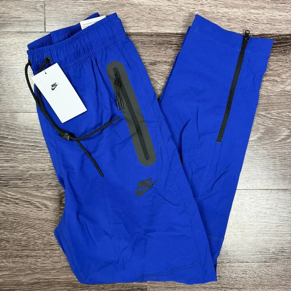 Nike Tech Woven Tapered Track Pants Bottoms Blue Men's Size Small HM8241-539